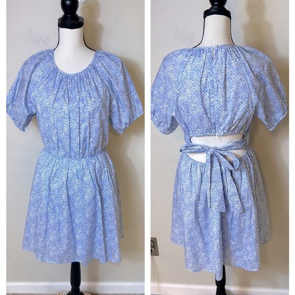 NWT J. Crew X Liberty floral back cut out dress - Picture 1 of 14